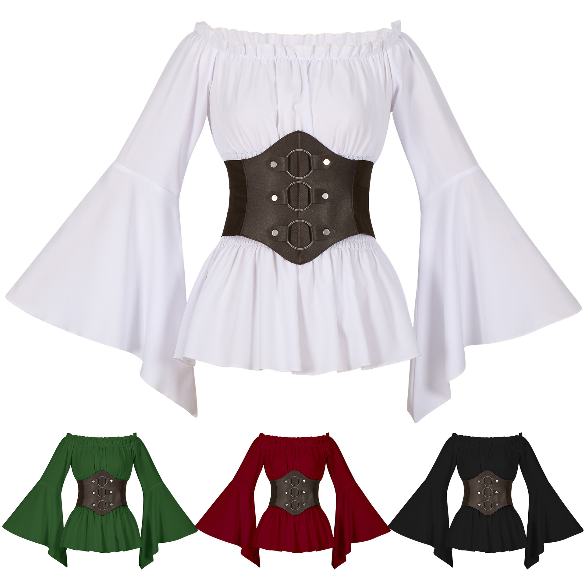 Tops - Chemise de pirate médiévale victorienne, blouses