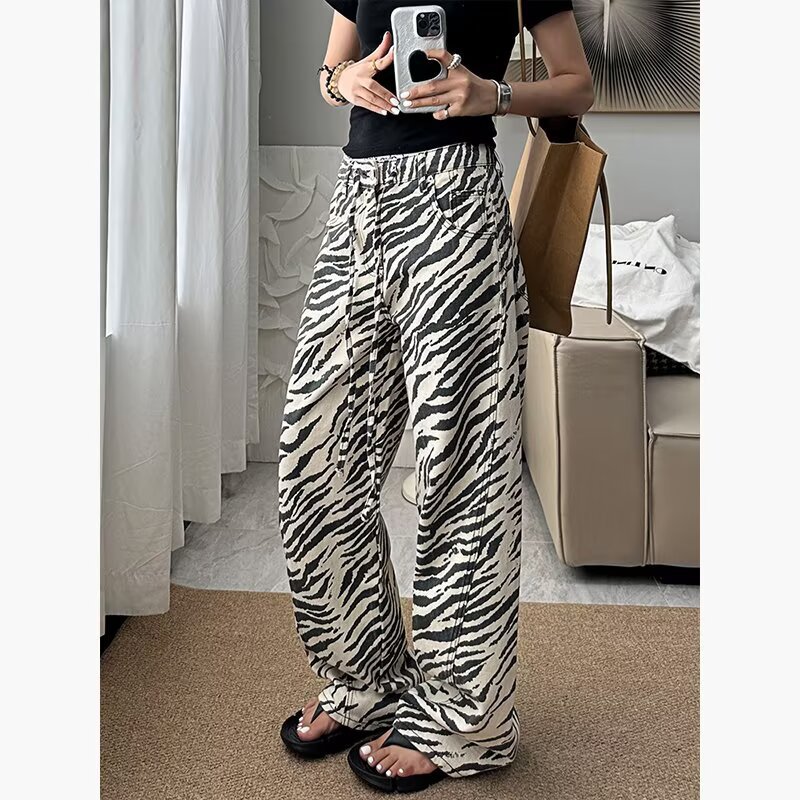 Jeans - Jeans pour femmes à motif zébré,