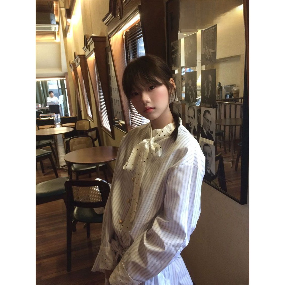 Robe chemise à manches longues - Korean Style A Line Shirt Dress avis et prix