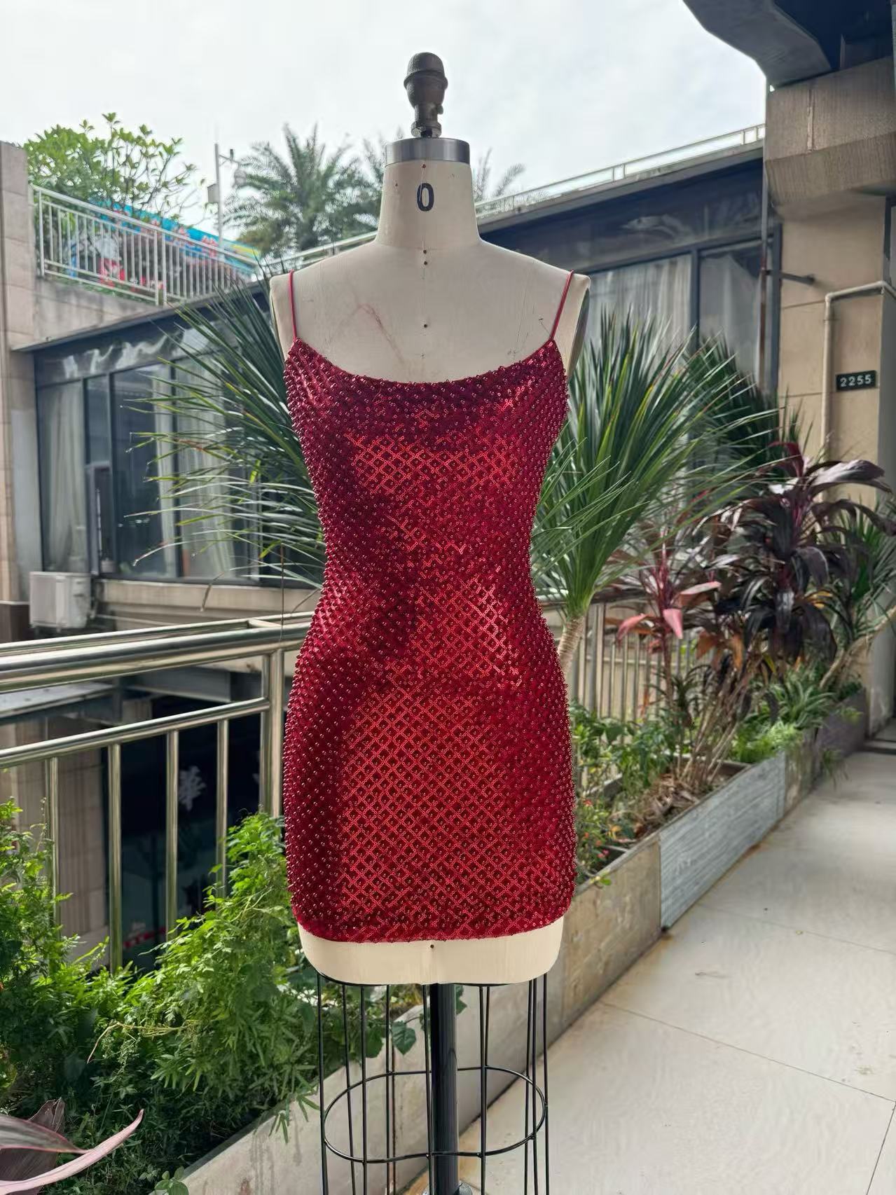 Robe moulante mini pour femme  - Sparkly Rhinestone Club Party Dress avis et prix