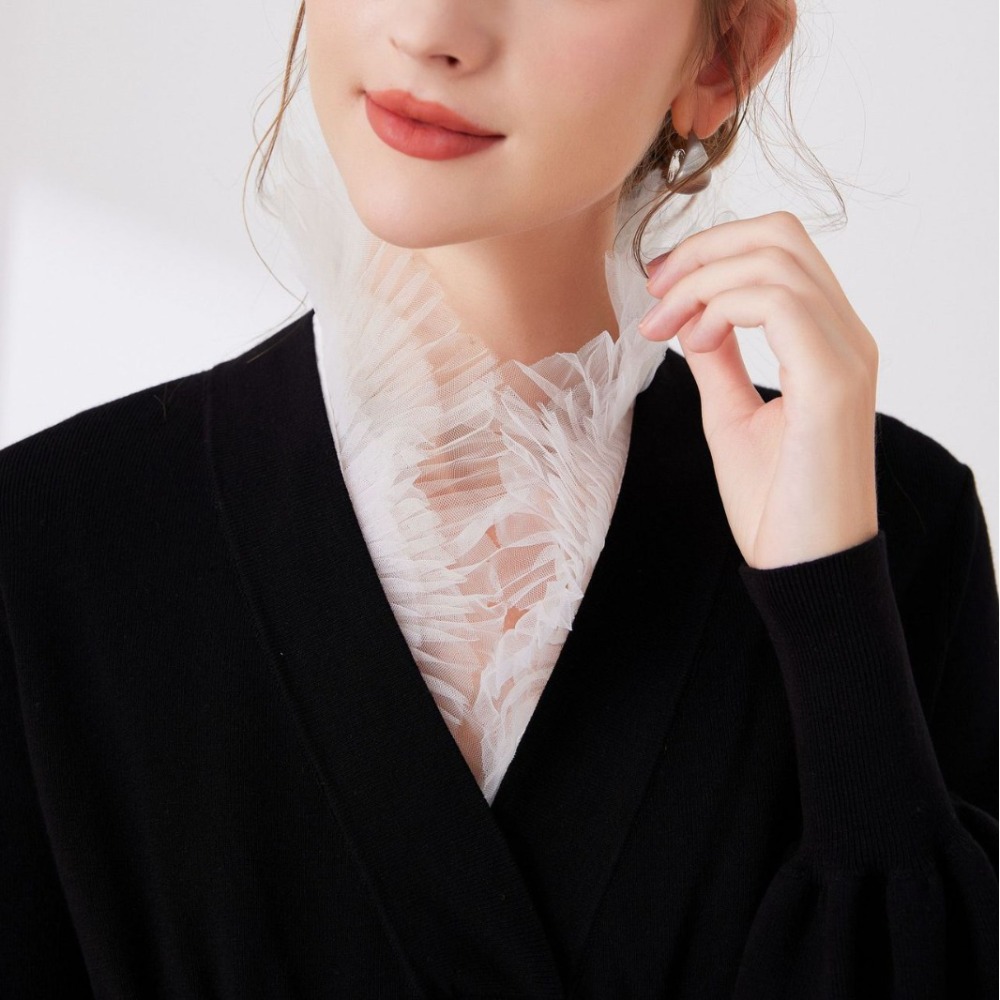 Col Faux en Fil Mélangé en For - Tops avis et prix