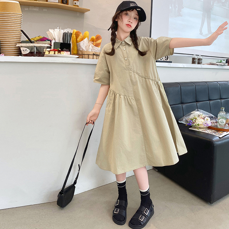 Vêtements coréens pour filles, - Korean Style A Line Shirt Dress avis et prix
