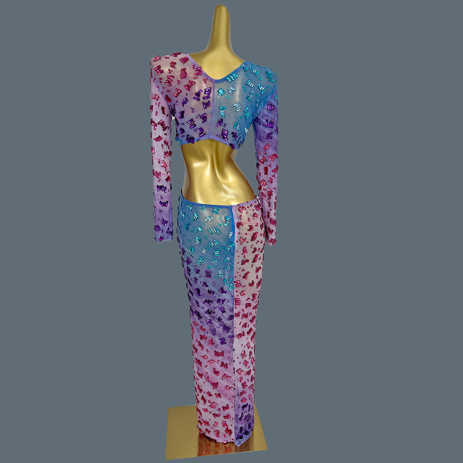 Robe longue scintillante à str - Sparkly Rhinestone Club Party Dress avis et prix