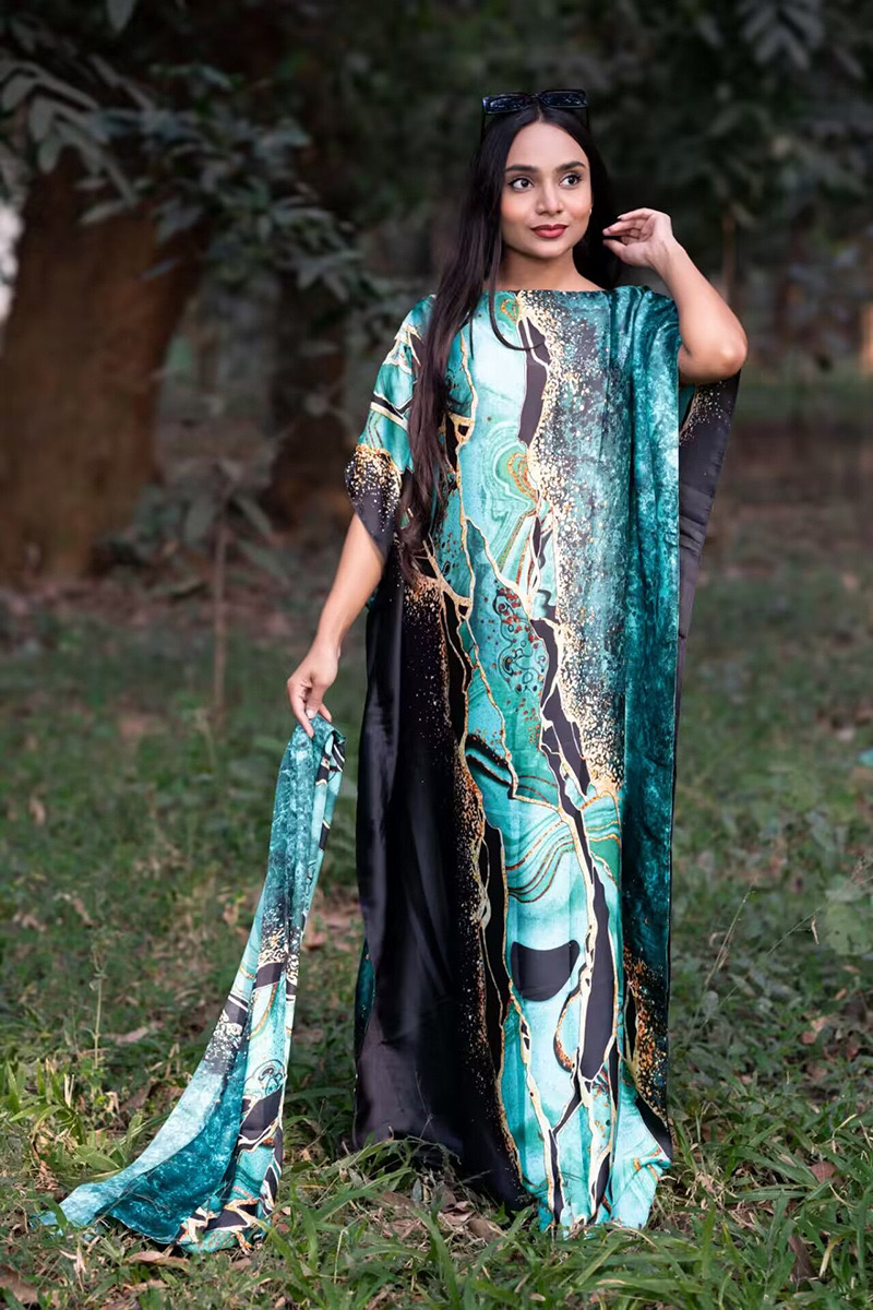 Causale trois imprimé soyeux c - Boho Summer Beach Maxi Dress avis et prix
